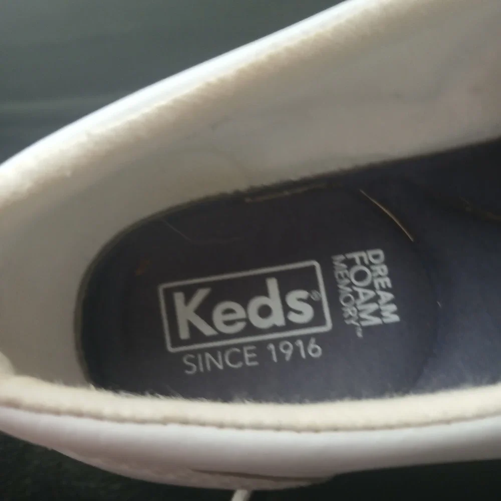 Keds WH60071 Sneakers 7.5 White Blue Low Top Dream Foam Memory Foam Classic